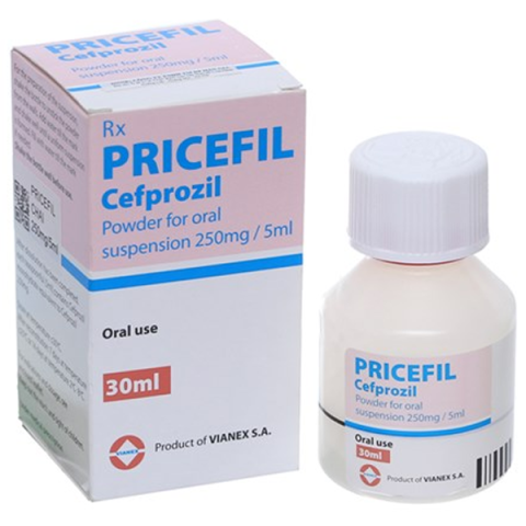 Chai thuốc Pricefil 30ml Vianex, kháng sinh phổ rộng dùng cho trẻ em