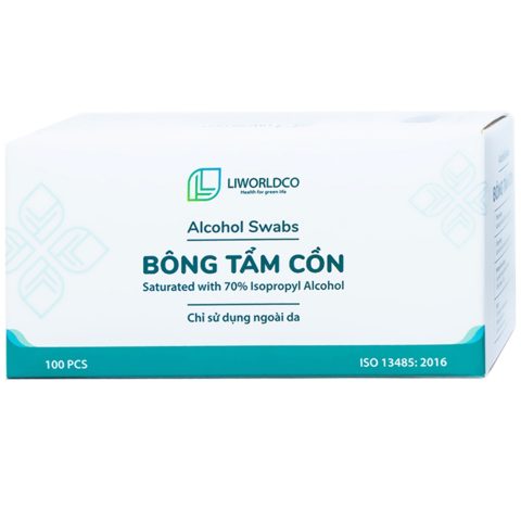 Miếng bông tẩm cồn y tế Liworldco dùng một lần, đảm bảo vô trùng
