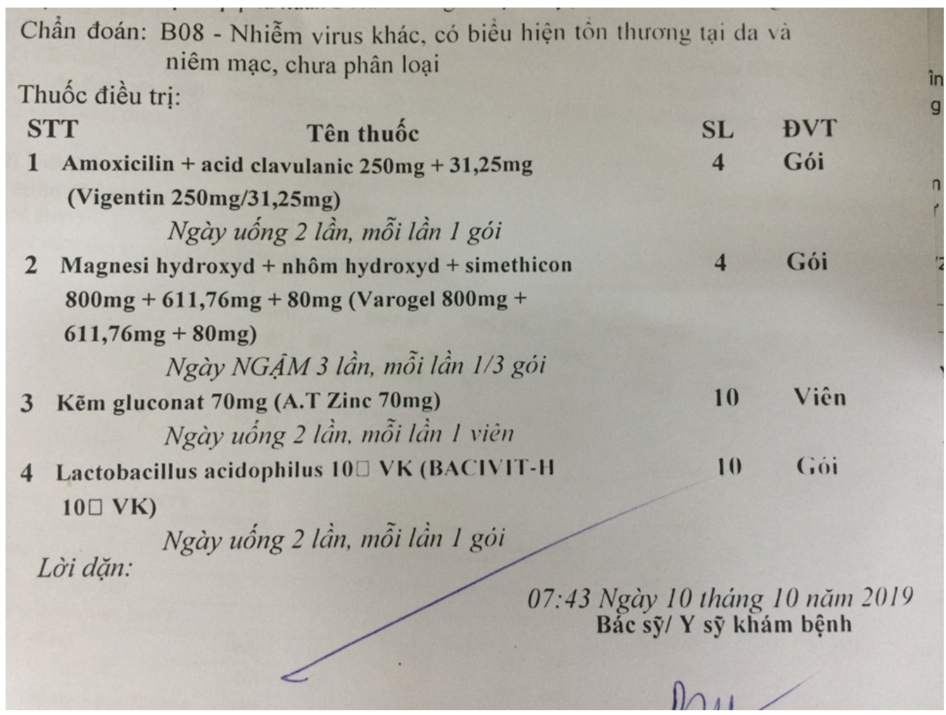 Phân Tích Toa Thuốc: Acemuc, Erythromycin, Siro Pectol & Vitamin C