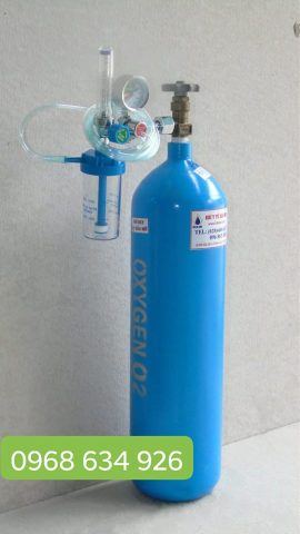 Bình oxy y tế 7.5 lít nhỏ gọn màu xanh dương