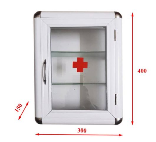 Tủ thuốc y tế nhôm kính treo tường hiện đại, tối ưu không gian cho phòng khám