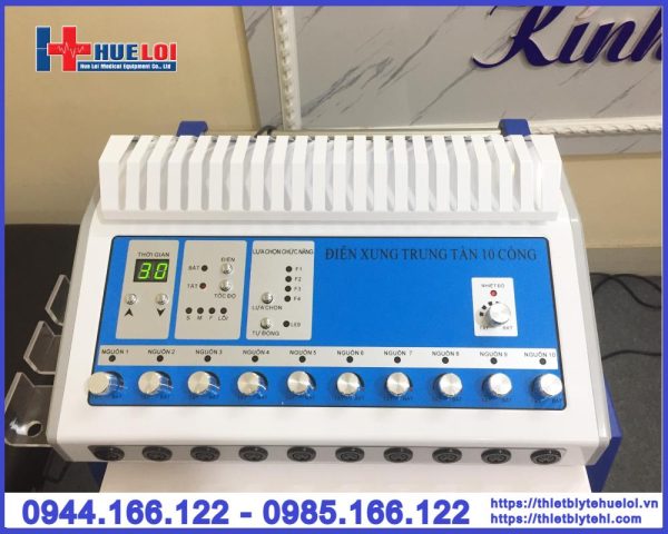 Máy điện xung 10 cổng chuyên dụng cho phục hồi chức năng