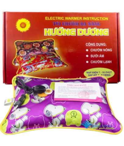 Hình ảnh cận cảnh túi chườm đa năng Hướng Dương loại lớn, hiển thị chi tiết chất liệu và đường may chắc chắn.