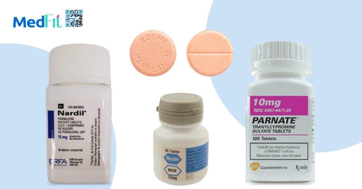 Hình ảnh minh họa nhóm thuốc ức chế Monoamine Oxidase (MAOIs), bao gồm Tranylcypromine