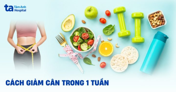 Thực phẩm dinh dưỡng và thước dây thể hiện chế độ ăn kiêng lành mạnh để giảm cân nhanh tại nhà