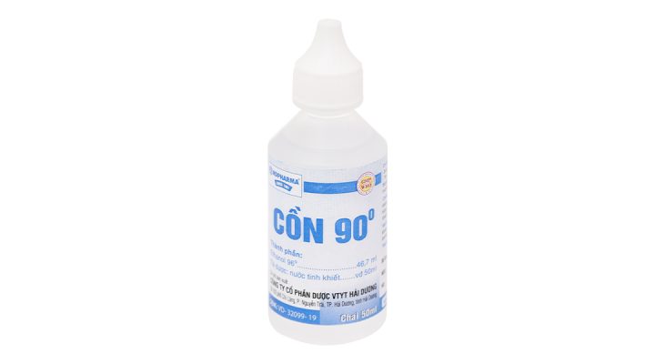 Chai cồn 90 độ y tế HD 50ml sát trùng hiệu quả cho vật dụng y tế