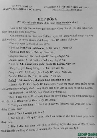 Mẫu Hợp Đồng Thuê Nhân Viên Bán Thuốc Tại Quầy Chuẩn Pháp Lý
