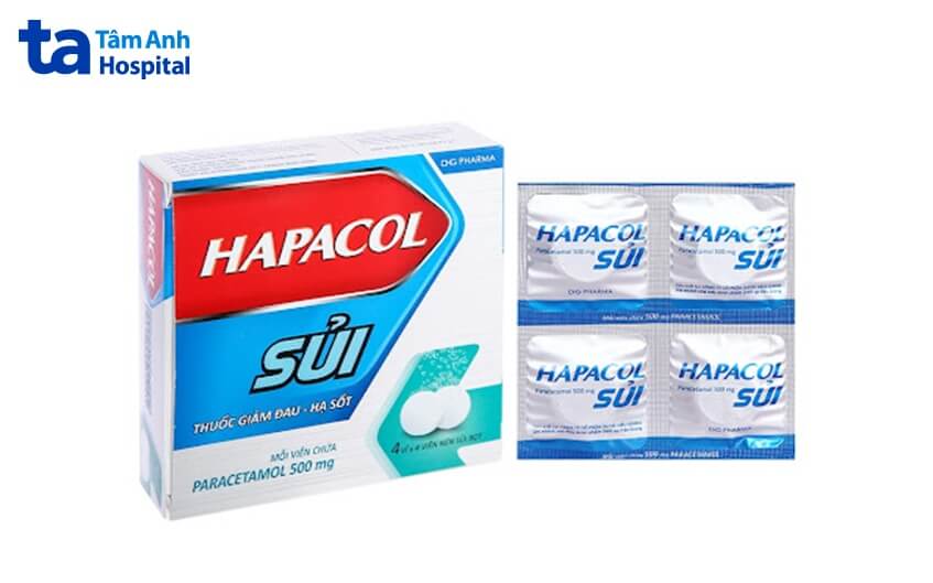 Hộp thuốc Hapacol 500mg, Paracetamol cho phụ nữ cho con bú