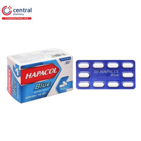 Vỉ thuốc Hapacol Blue hỗ trợ giảm đau hạ sốt cho phụ nữ cho con bú