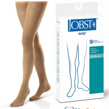 Vớ y khoa Jobst Relief đùi bản nén hỗ trợ tuần hoàn máu hiệu quả