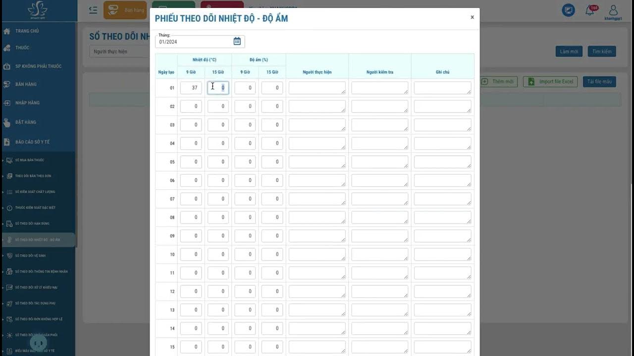 Sổ Theo Dõi Nhiệt Độ Độ Ẩm Của Nhà Thuốc: Hướng Dẫn Chi Tiết Sổ Theo Dõi Nhiệt Độ Độ Ẩm Của Nhà Thuốc: Hướng Dẫn Chi Tiết