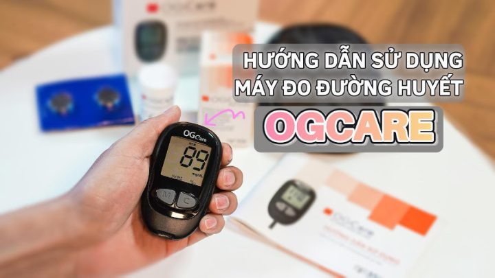 Màn hình hiển thị kết quả đo đường huyết và bộ phụ kiện