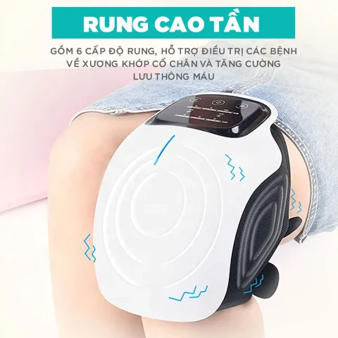 Hình ảnh máy massage đầu gối Kingtech KN-512 chuyên sâu đang được sử dụng