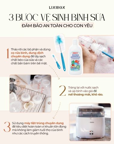 Hướng Dẫn Chi Tiết Cách Vệ Sinh Bình Sữa Cho Bé Chuẩn Khoa Học