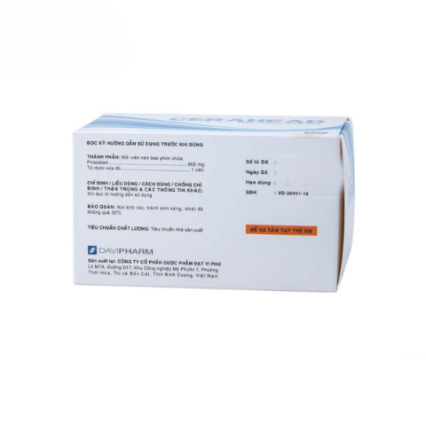 Thuốc Cerahead 800mg Davipharm đặc trị chóng mặt và suy giảm trí nhớ