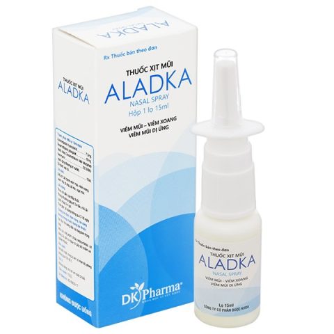 Hình ảnh minh họa thuốc xịt mũi Aladka đặc trị viêm mũi, viêm xoang và viêm mũi dị ứng.