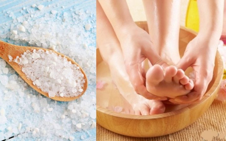 Phương pháp ngâm chân với muối giúp kiểm soát mồ hôi tay chân hiệu quả