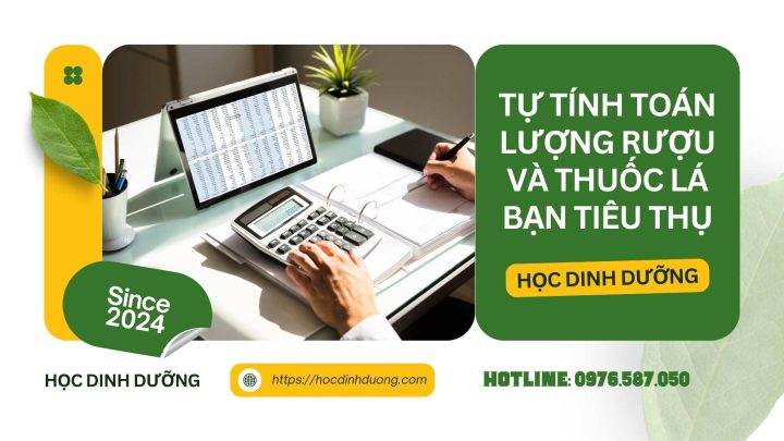 Người đang tính toán lượng thuốc lá và rượu