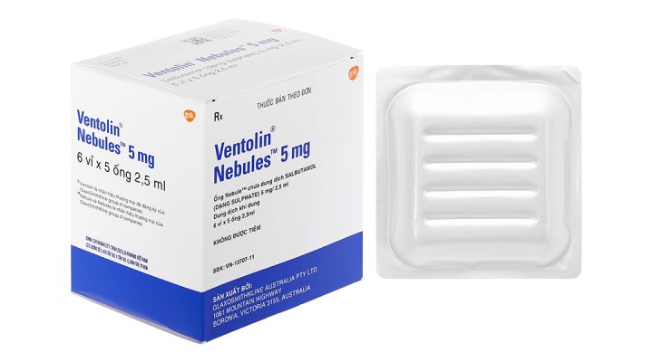 Thuốc xông khí dung Ventolin Nebules 5mg dùng cho người lớn