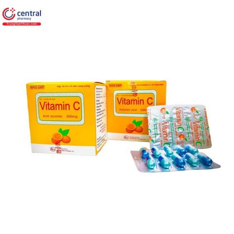 Viên uống bổ sung Vitamin C 500mg hỗ trợ sức khỏe da